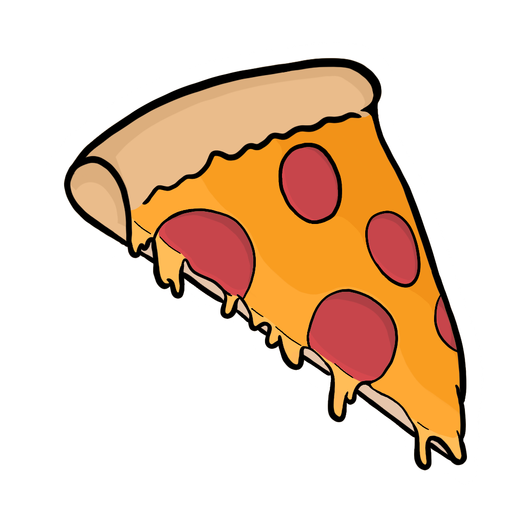 Pizza logo with peperoni